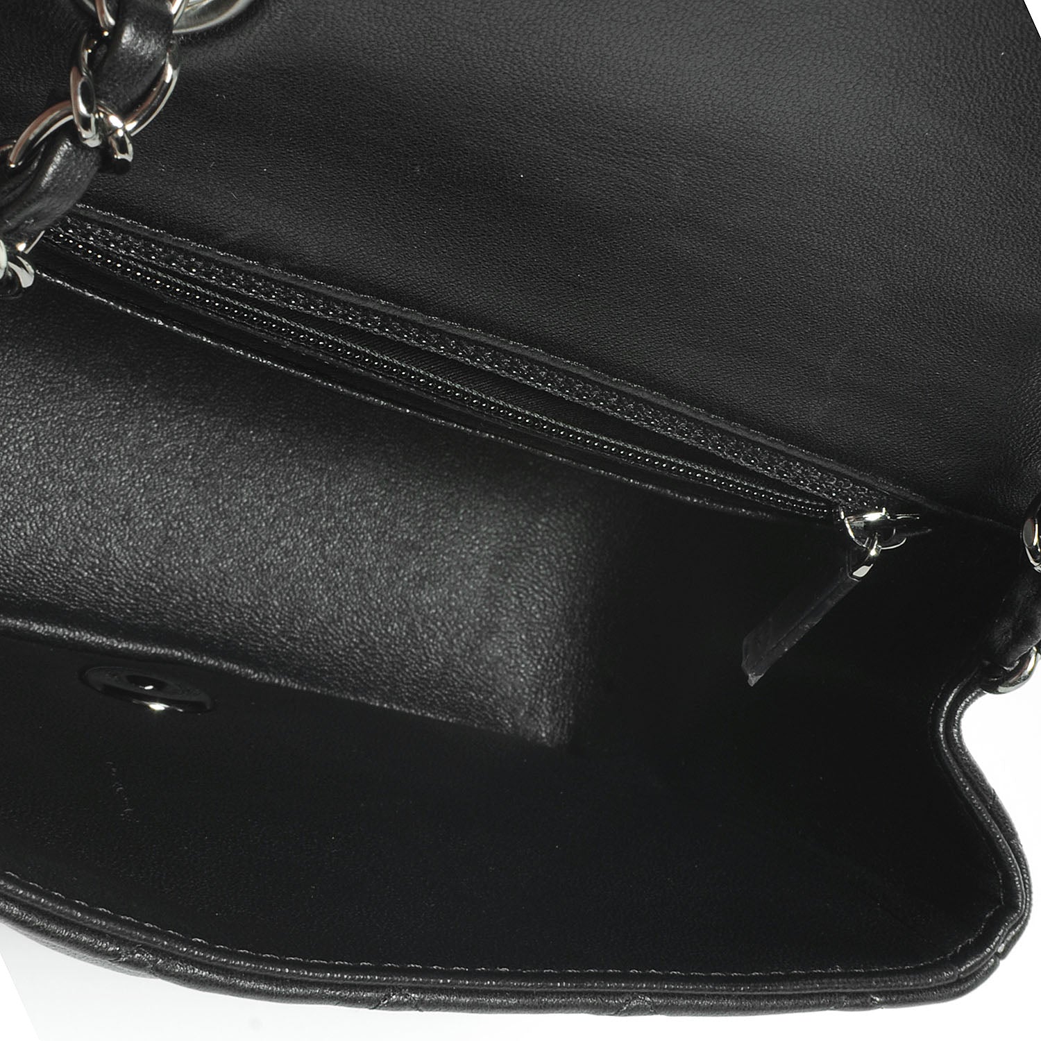 Chanel Lambskin Quilted Mini Square Flap Black 6 of 8