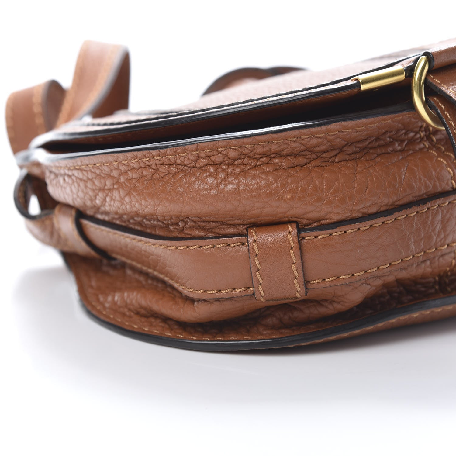 Chloe Calfskin Mini Marcie Round Crossbody Bag Tan 10 of 15