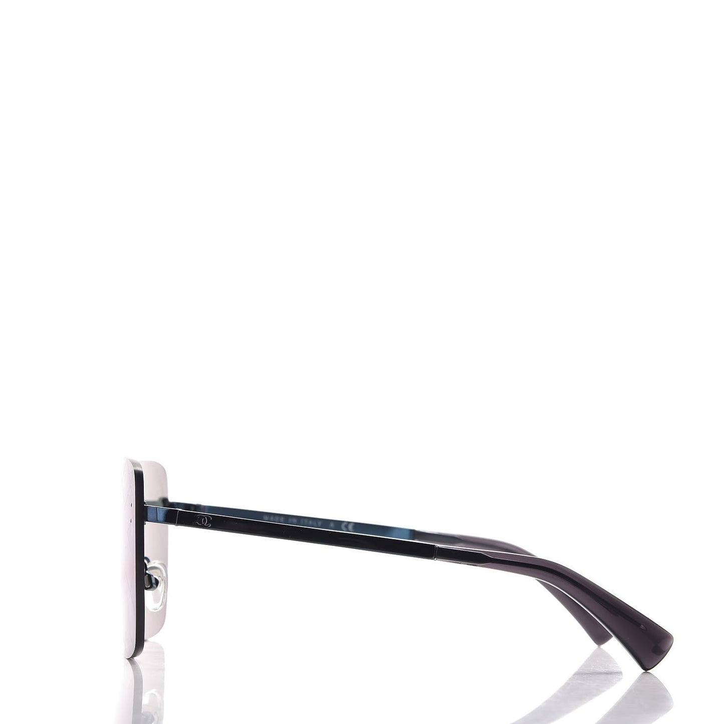 Shield Runway Sunglasses 4215 Silver Blue Mirror