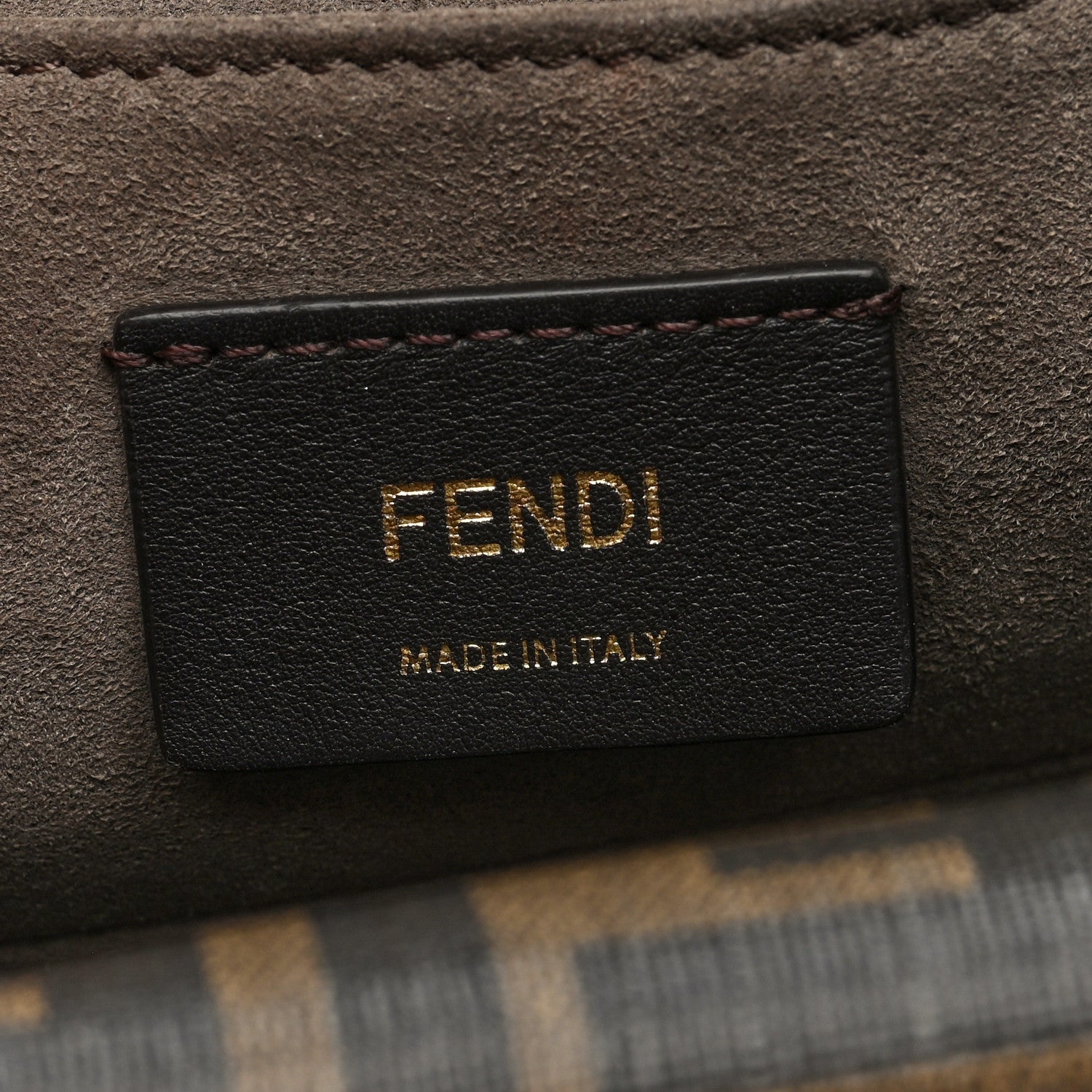 Fendi Vitello Vienna Glazed Fabric FF 1974 Monster Eyes Small Bag Bug Chain Bag Ice Tobacco Moro 6 of 10