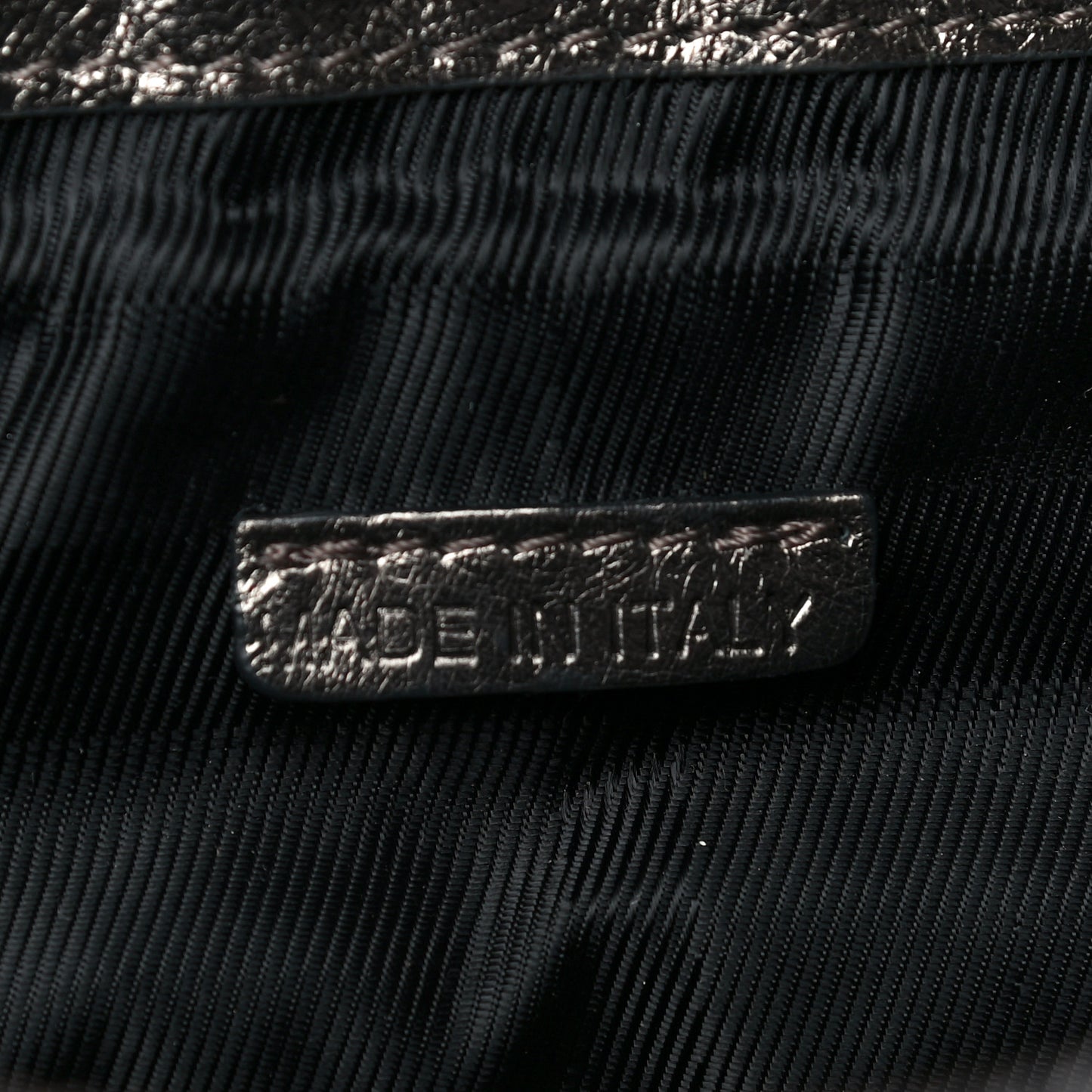 Metallic Calfskin Quilted Mini Manor Tote Pewter