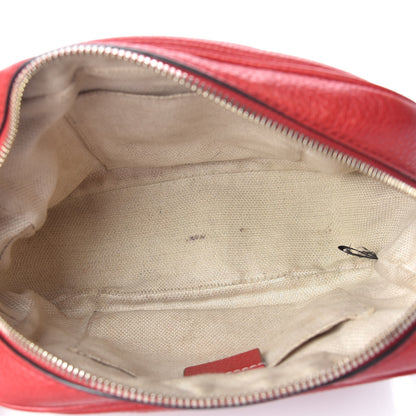 Gucci Pebbled Calfskin Small Soho Disco Bag Tabasco Red 5 of 19