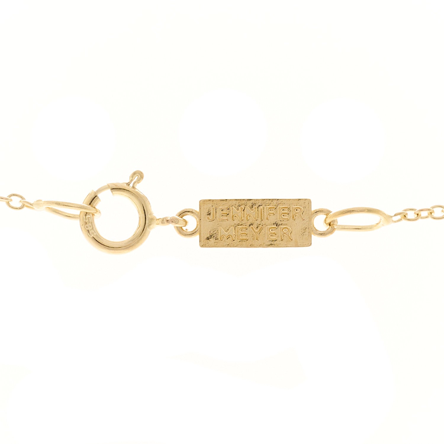 Jennifer Meyer 18K Yellow Gold Wishbone Pendant Necklace 4 of 4