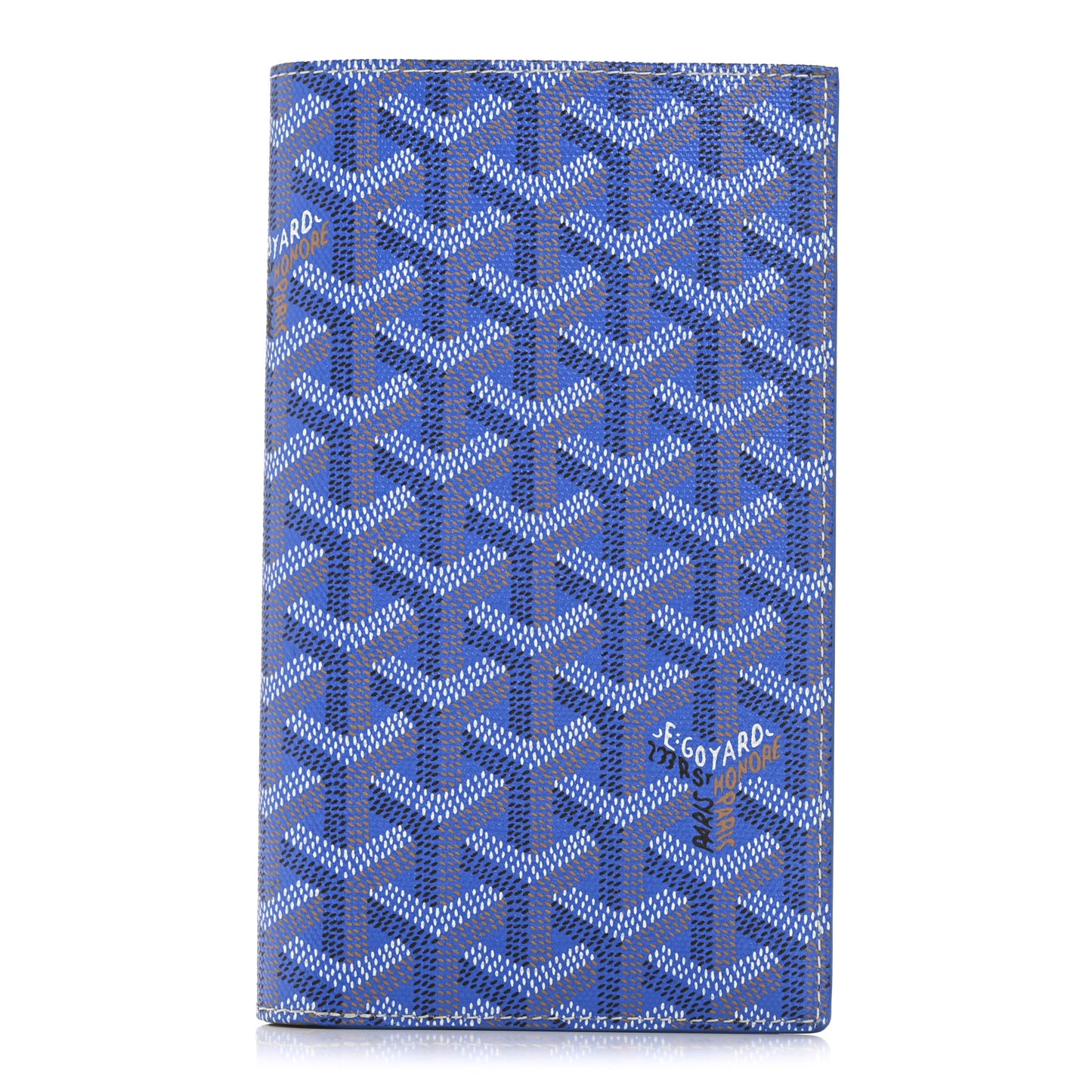 Goyardine Long Bi-Fold Wallet Sky Blue