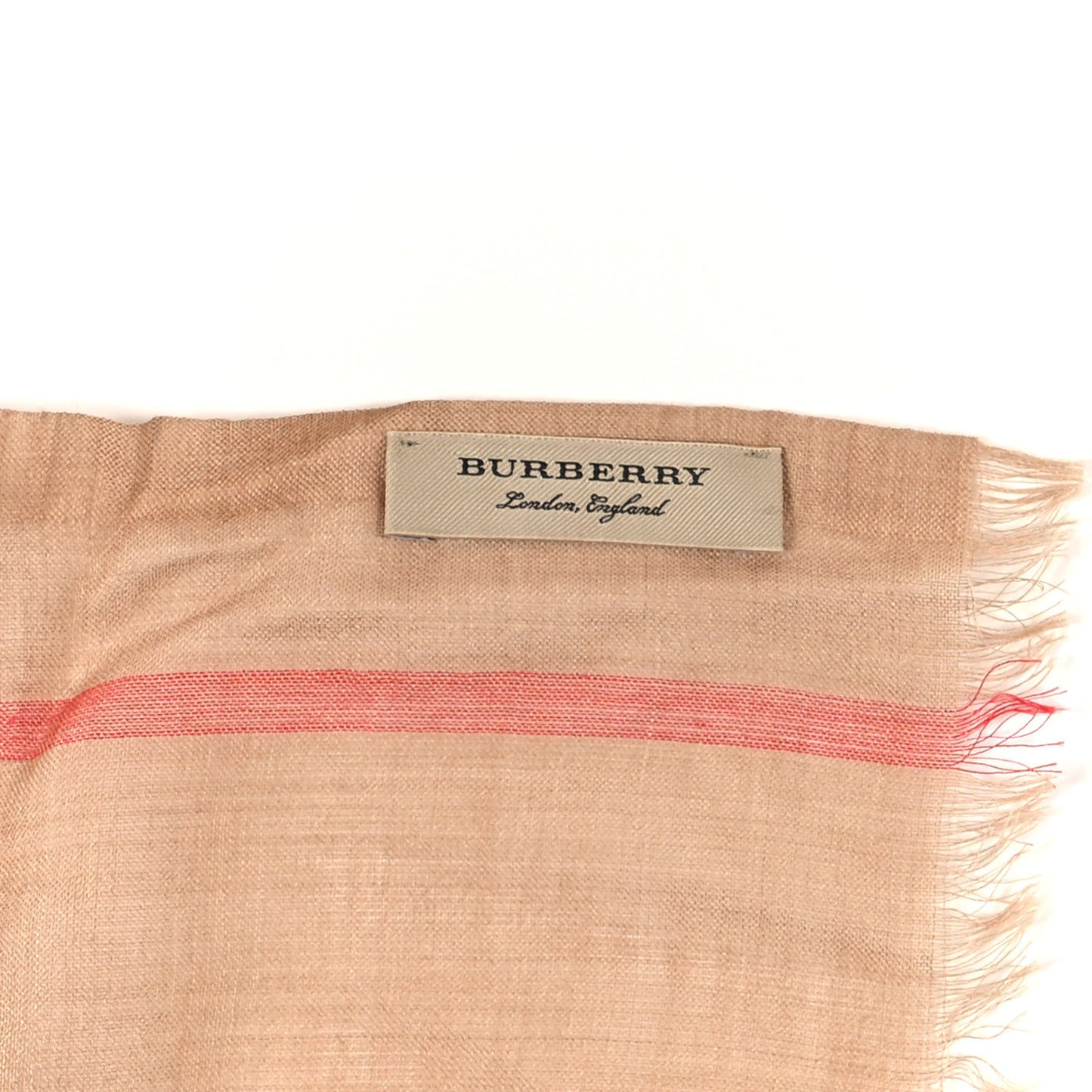 Wool Silk Gauze Giant Check Lightweight Scarf Archive Beige