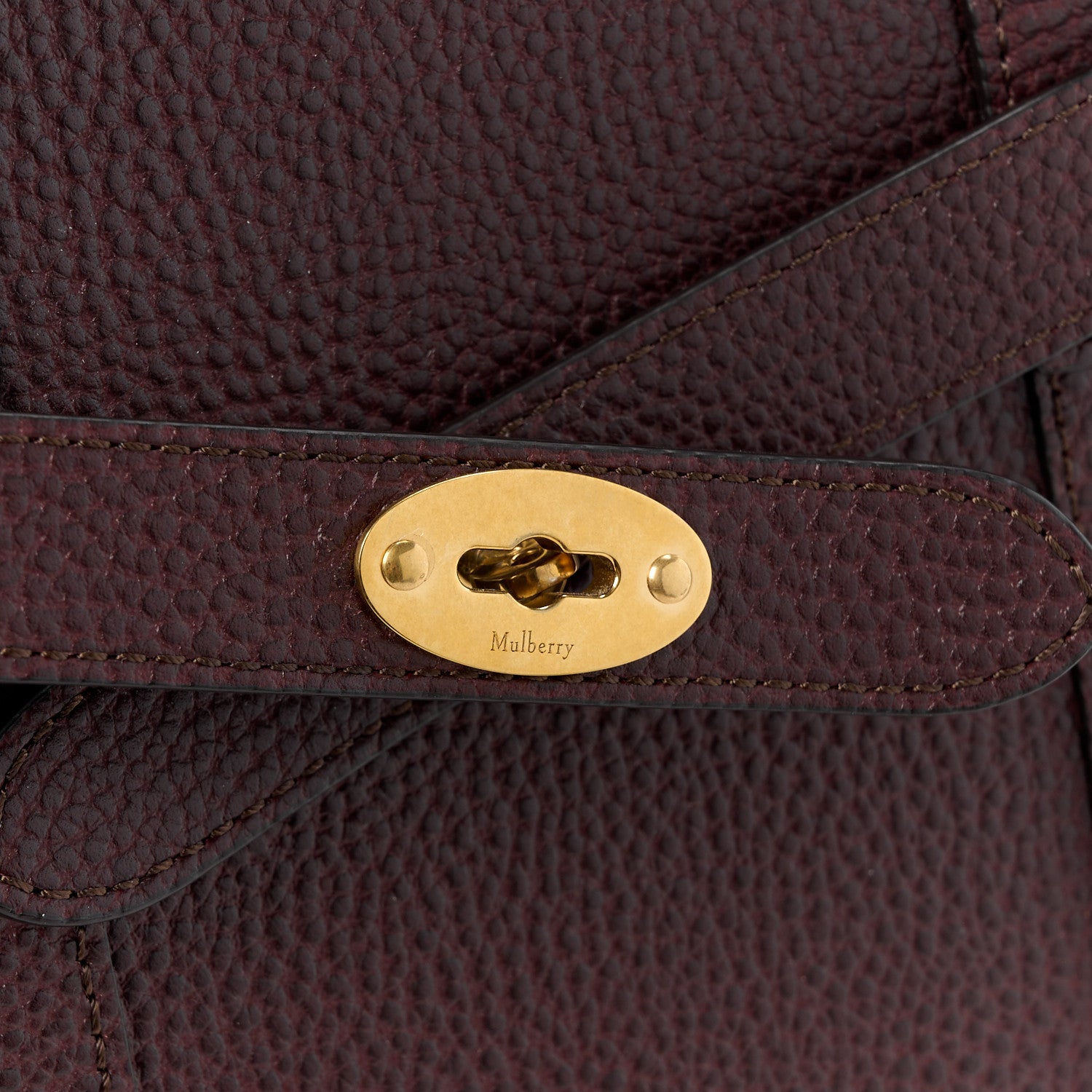 Mulberry Grain Vegetable Tanned Calfskin Small Zipped Bayswater Oxblood 8 of 13