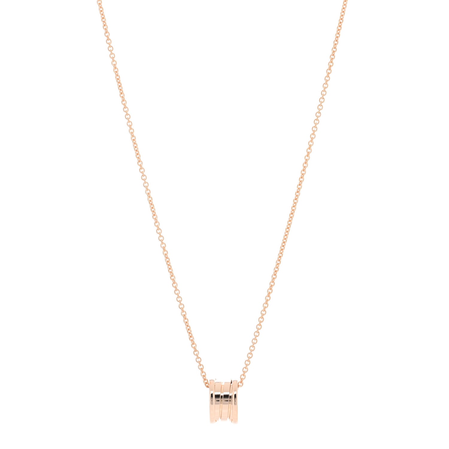 Bulgari 18K Rose Gold B.Zero1 Pendant Necklace 1 of 5