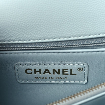 Chanel Caviar Quilted Small Coco Handle Flap Light Blue 6 of 10