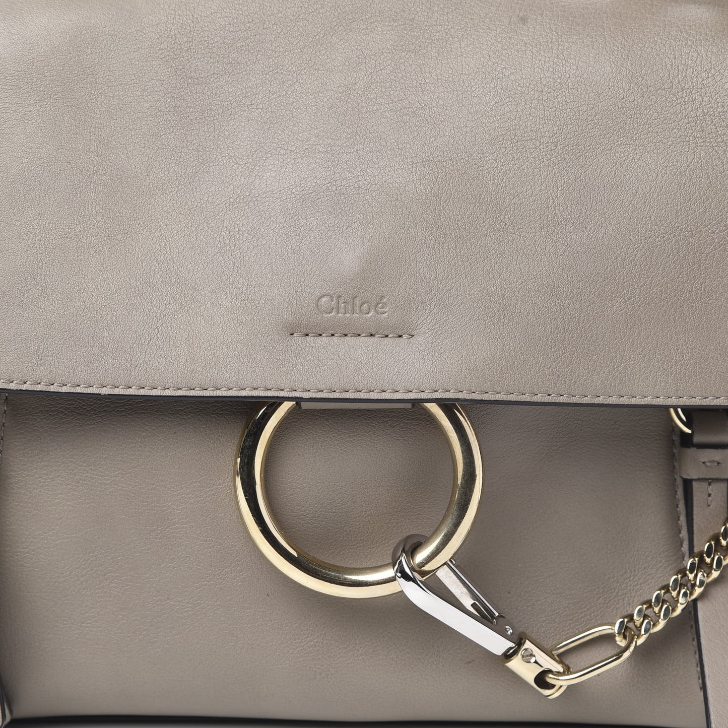Calfskin Small Faye Day Shoulder Bag Motty Grey