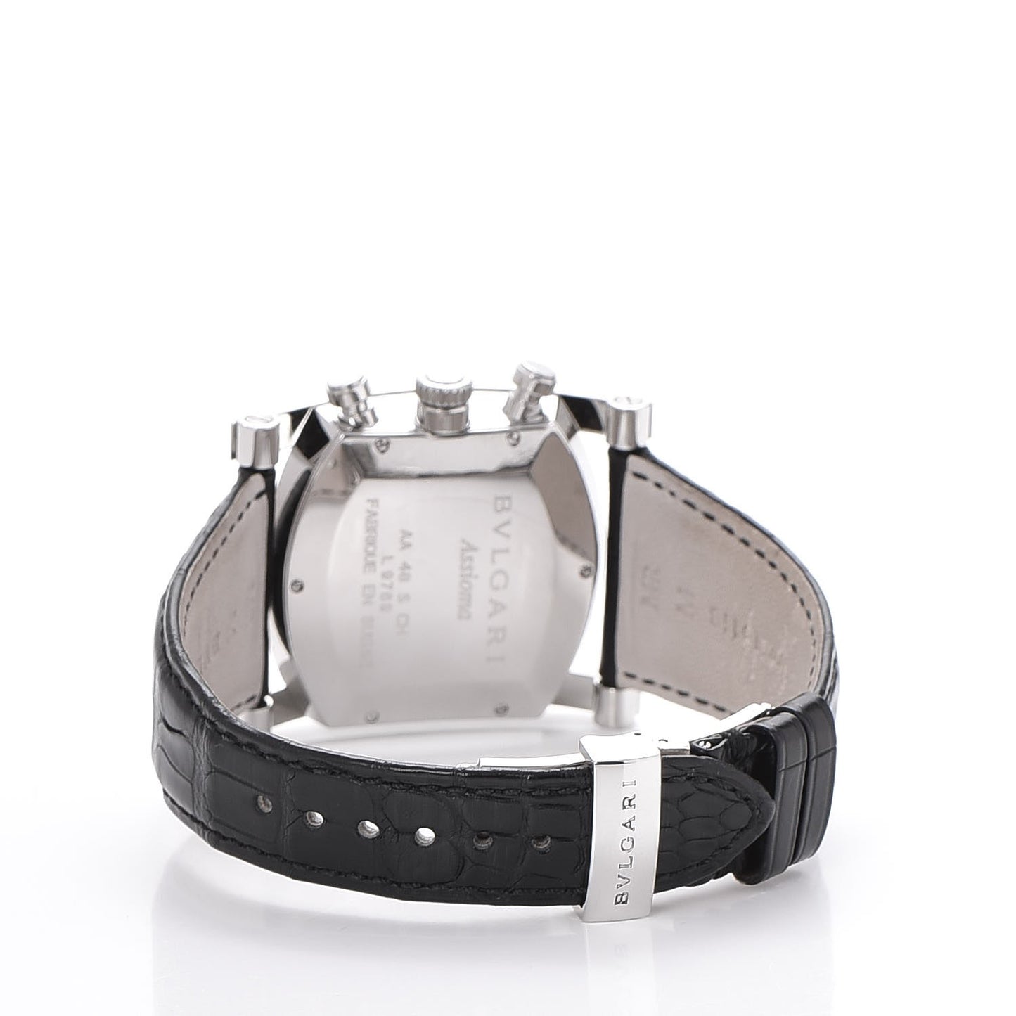 Stainless Steel Alligator 38mm Assioma Chronograph Automatic Watch Black