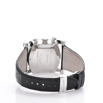 Bulgari Stainless Steel Alligator 38mm Assioma Chronograph Automatic Watch Black 3 of 8