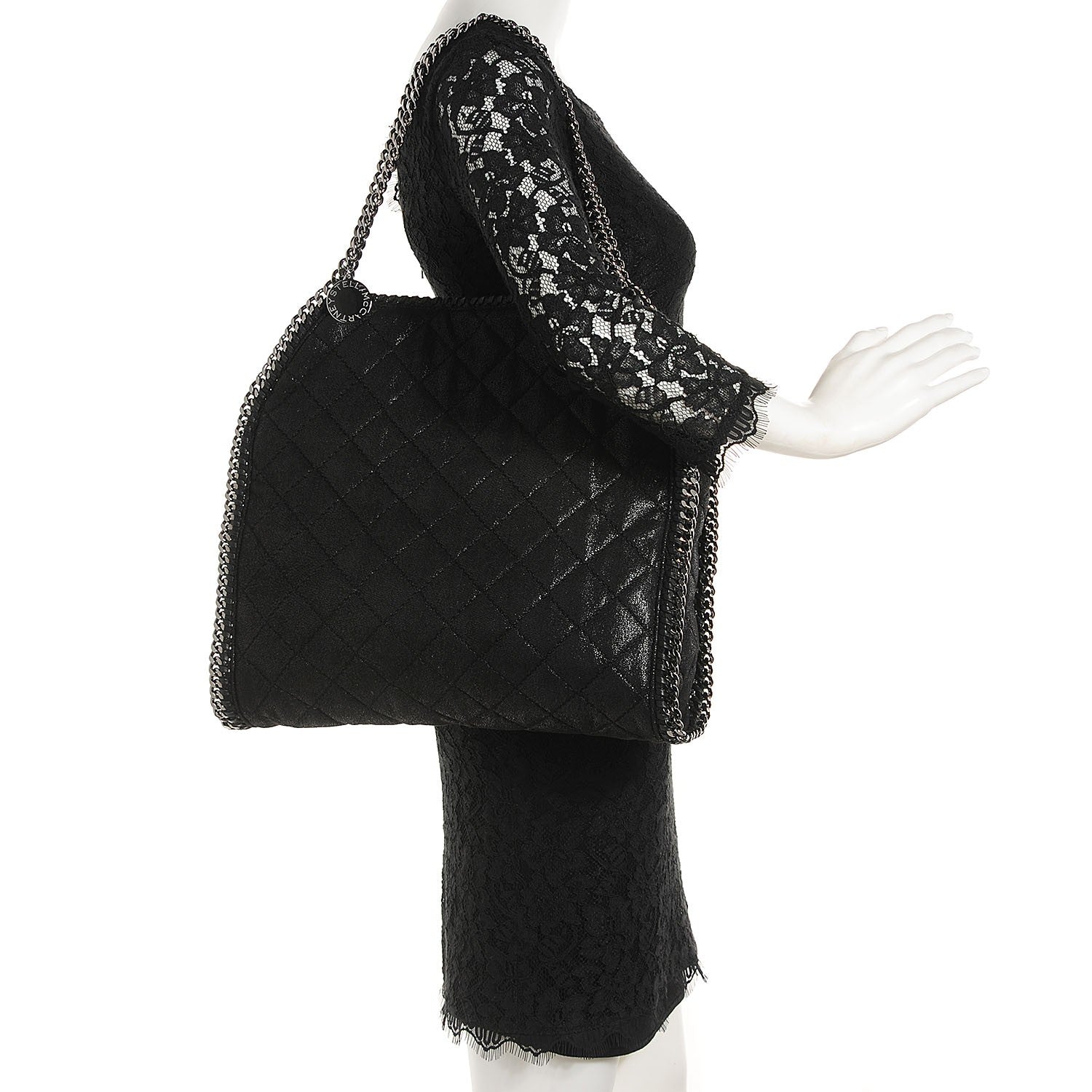 Stella McCartney Shaggy Deer Quilted Small Falabella Tote Black 11 of 18