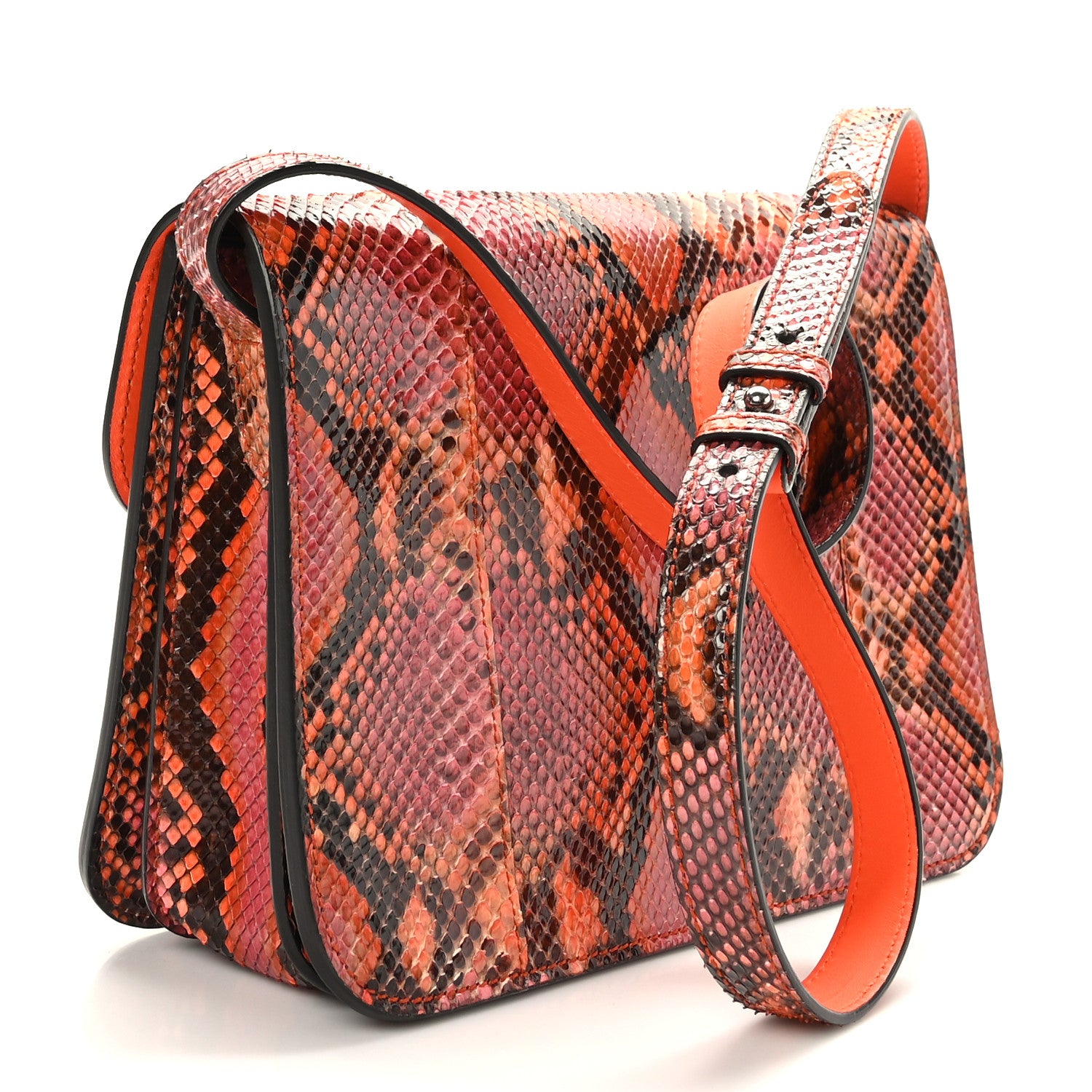 Gucci Snakeskin Small Jackie Shoulder Bag Deep Paprika Rocky 3 of 9