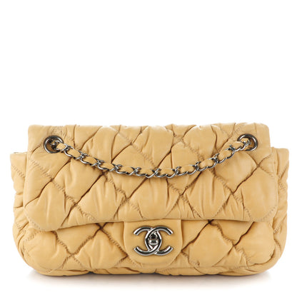 Chanel Calfskin Quilted Medium Bubble Quilt Flap Bag Beige 1 of 8