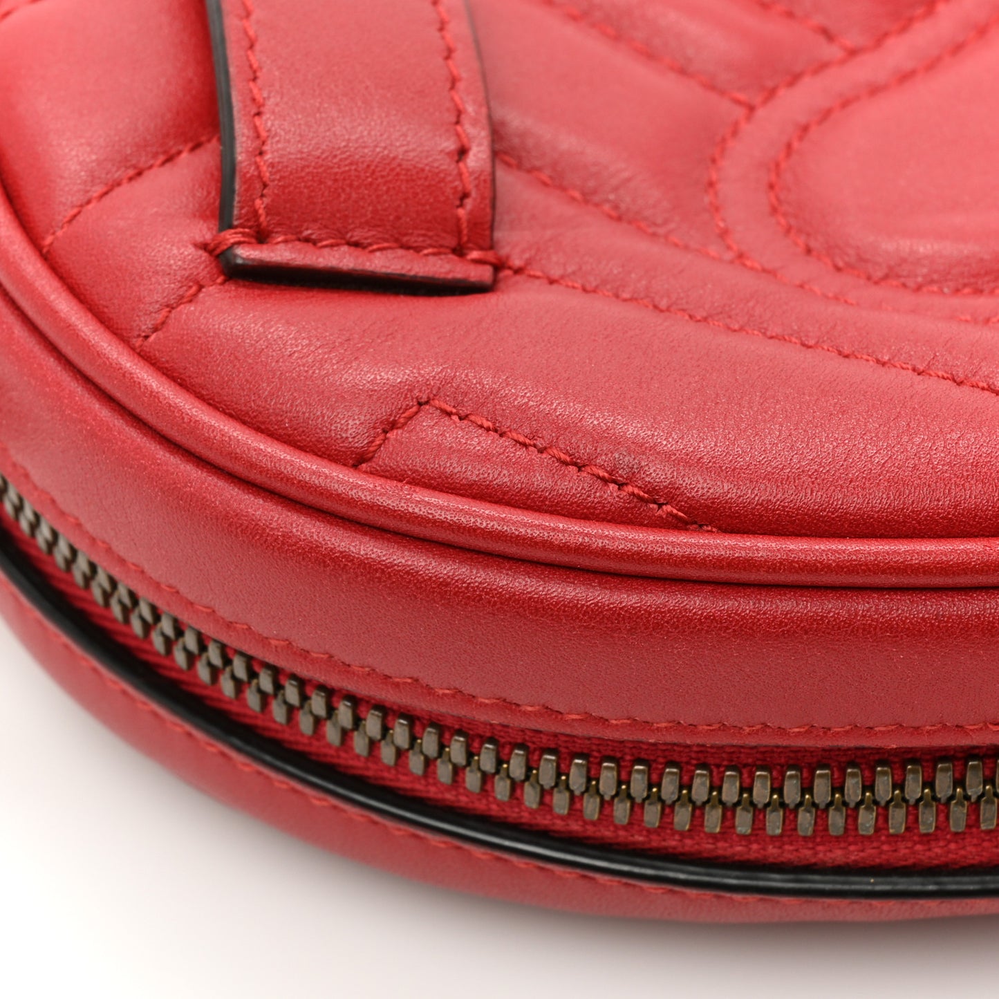 Calfskin Matelasse GG Marmont Belt Bag 85 34 Hibiscus Red