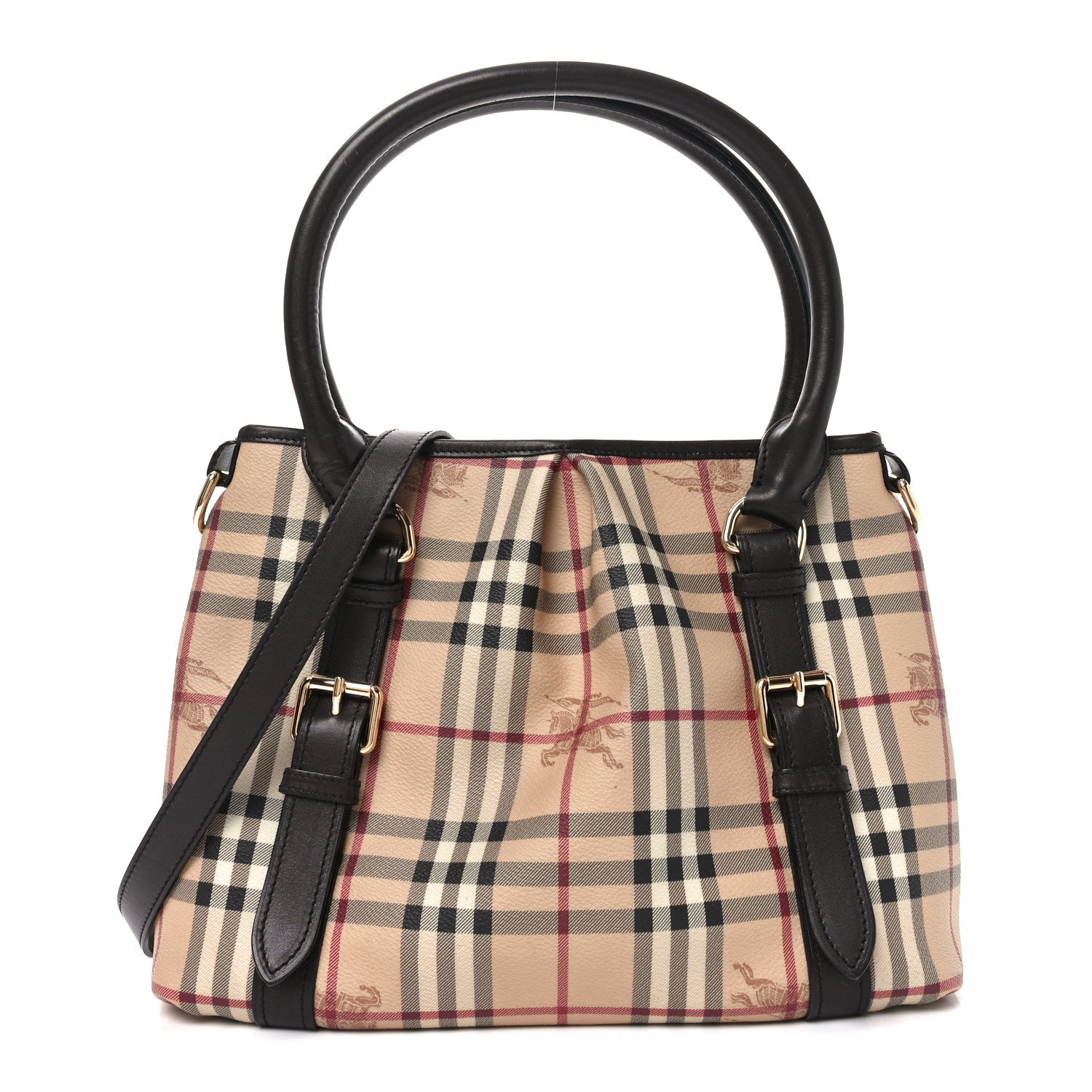 Burberry Haymarket Check Small Northfield Tote Chocolate 1 of 9