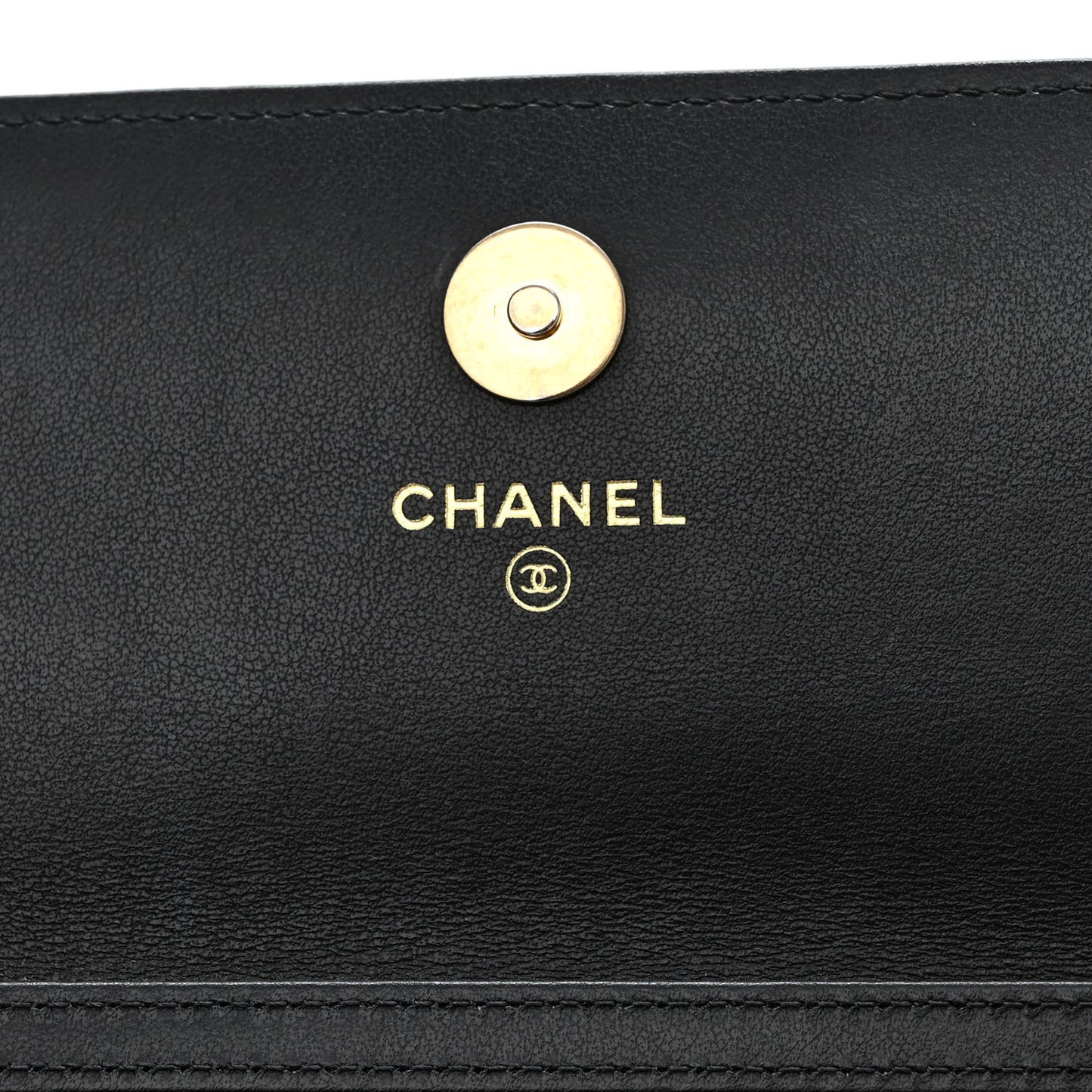 Aged Calfskin Quilted Reissue Flap Phone Holder With Chain Black
