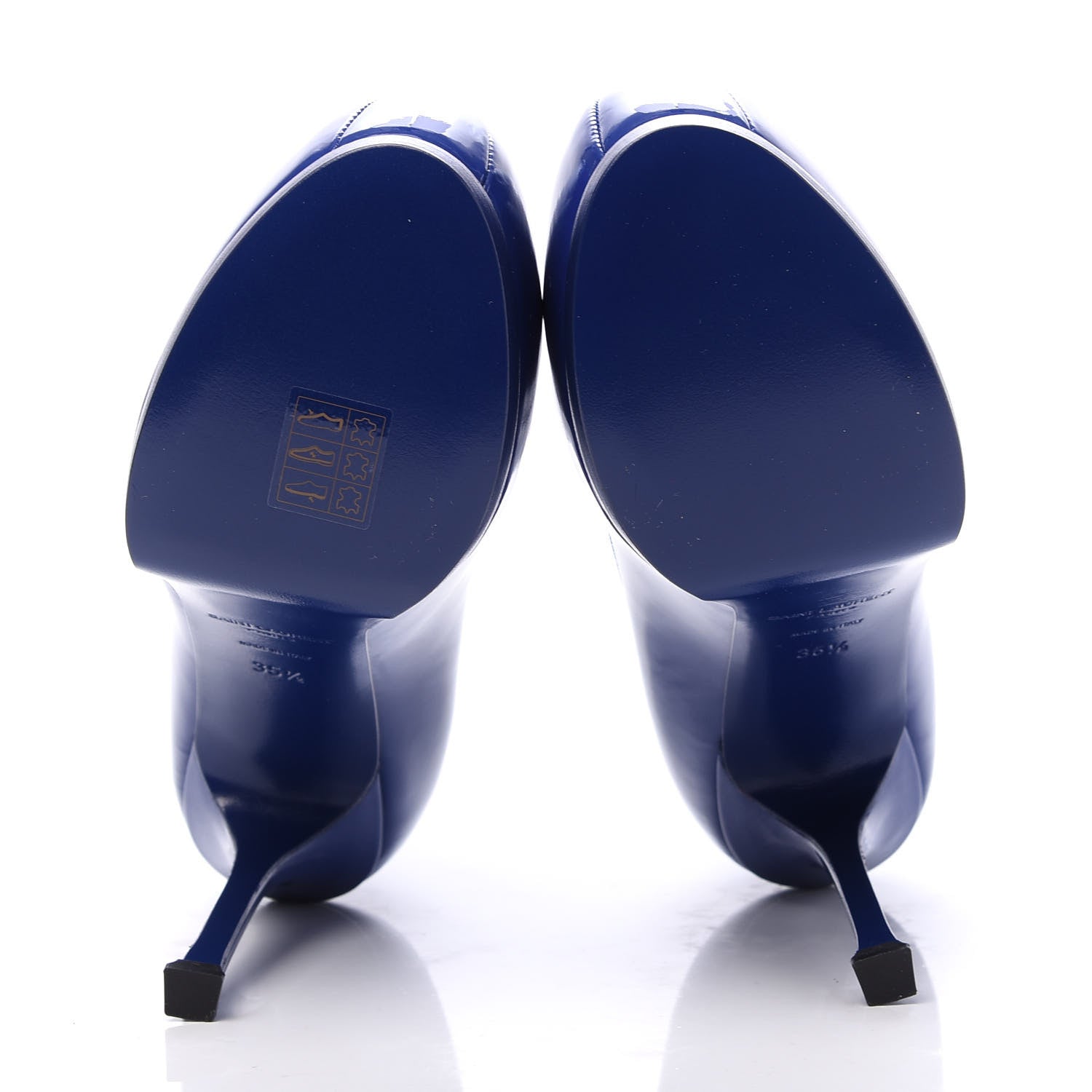 Saint Laurent Patent Tribtoo 80 Pumps 35.5 Blue 5 of 9