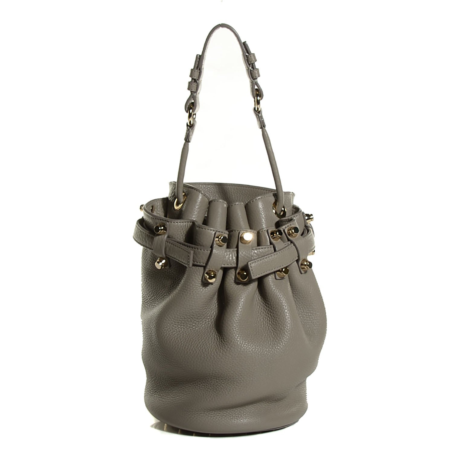 Alexander Wang Pebbled Lambskin Diego Bucket Bag Oyster 1 of 6