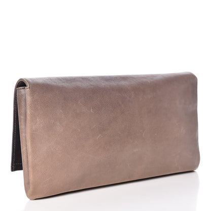 Prada Glace Calfskin Fold Over Clutch Ombre Ardesia Fumo 3 of 17