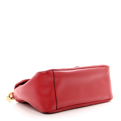 Gucci Calfskin Matelasse Small GG Marmont Top Handle Shoulder Bag Hibiscus Red 4 of 11