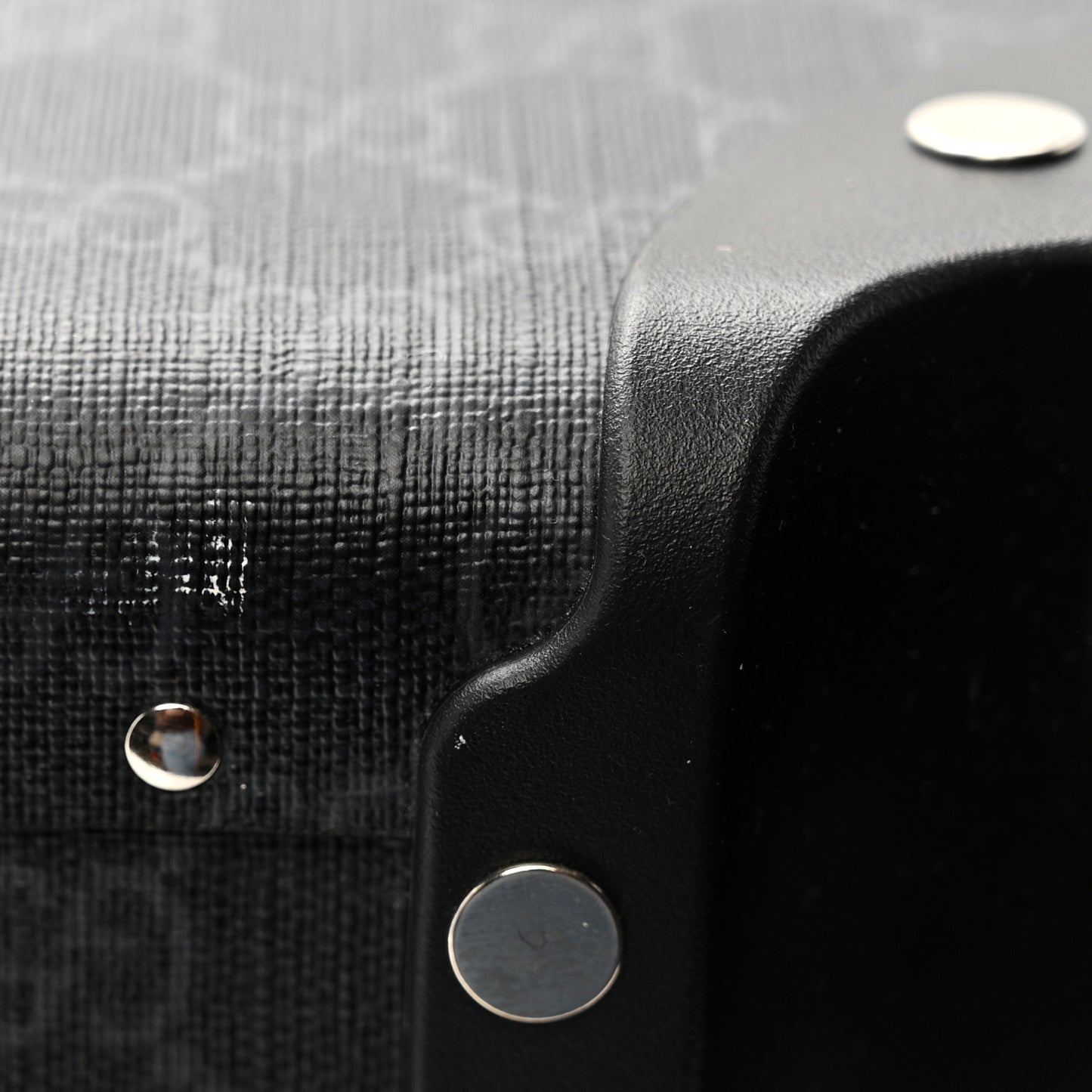 GG Supreme Monogram Medium Globe-Trotter Suitcase Black