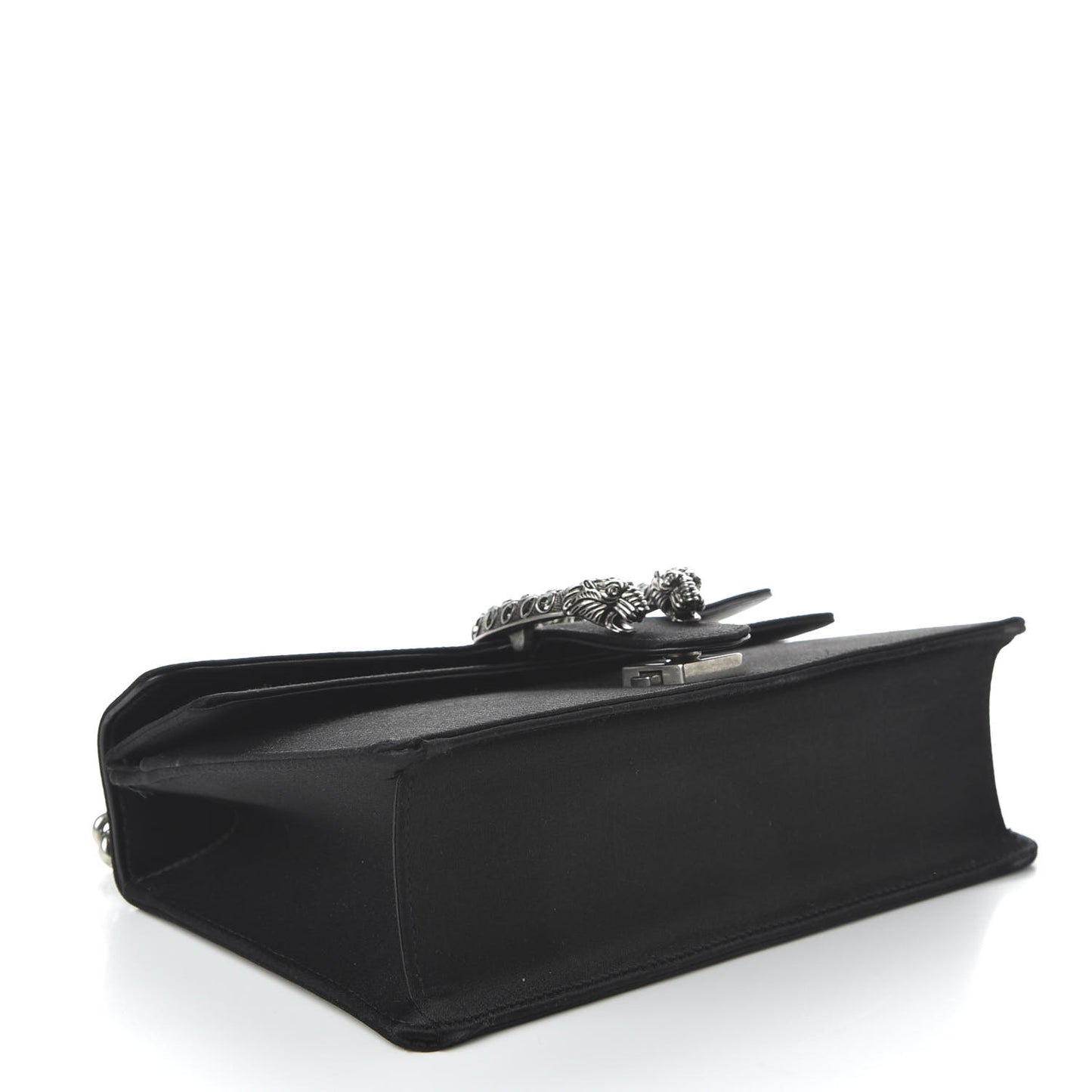 Satin Silk Crystal Small Dionysus Shoulder Bag Black Black Diamond