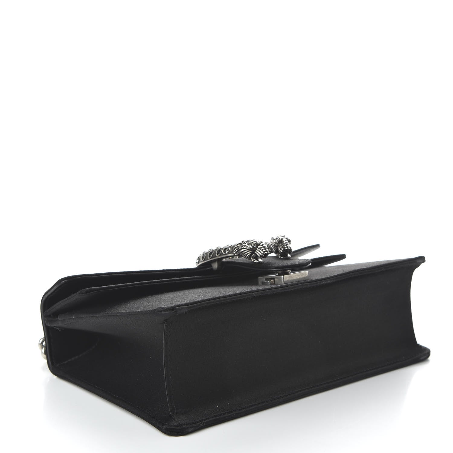 Gucci Satin Silk Crystal Small Dionysus Shoulder Bag Black Black Diamond 4 of 10