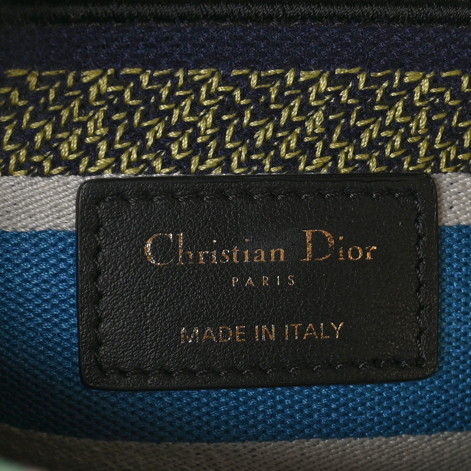 Christian Dior Canvas D-Constellation Embroidered Medium Lady D-Lite Bleu Multicolor 7 of 11