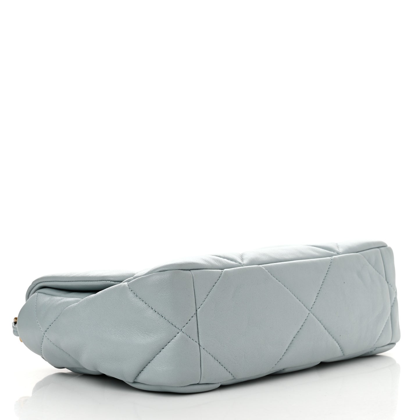 Lambskin Quilted Medium Chanel 19 Flap Light Blue