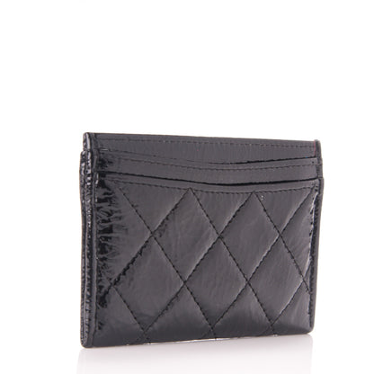 Chanel Patent Calfskin Quilted Card Holder Black 3 of 7