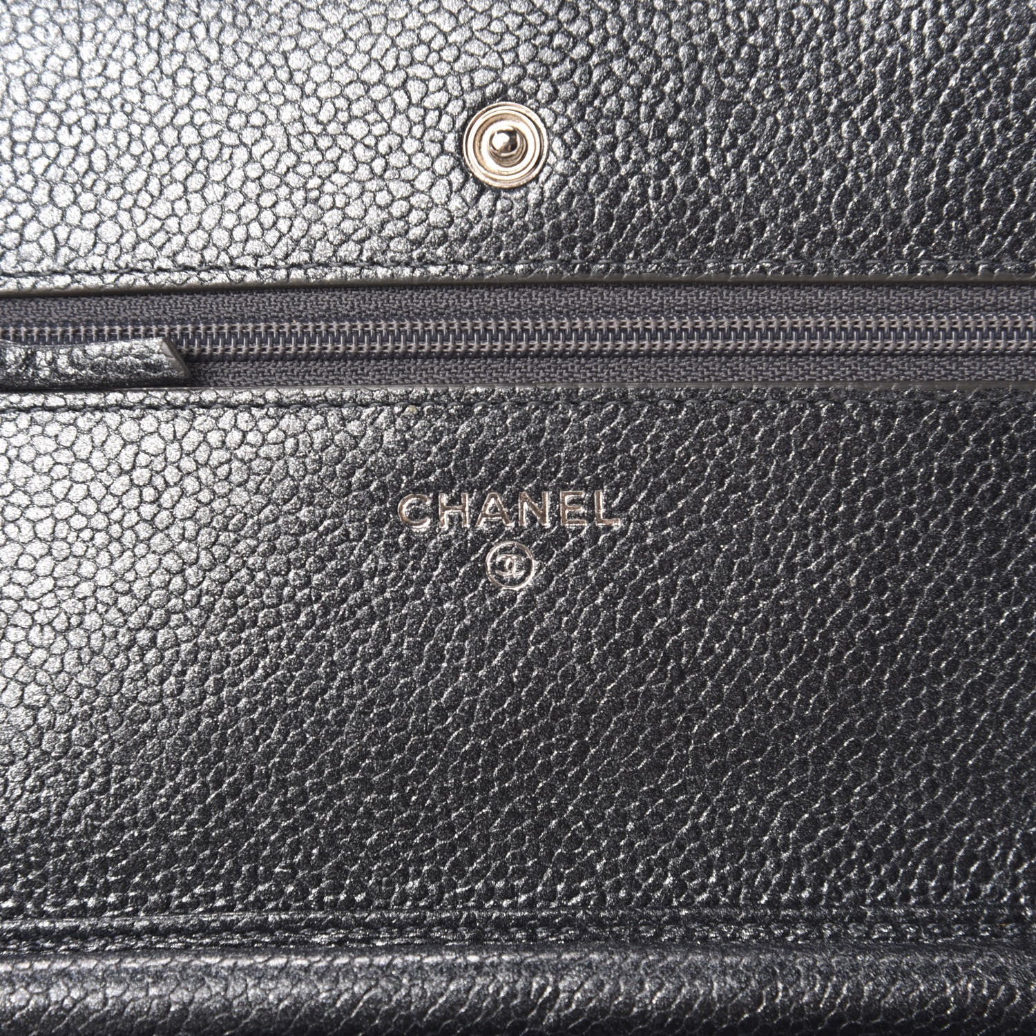 Chanel Iridescent Caviar Quilted Wallet On Chain WOC Black 8 of 12