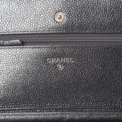 Chanel Iridescent Caviar Quilted Wallet On Chain WOC Black 8 of 12