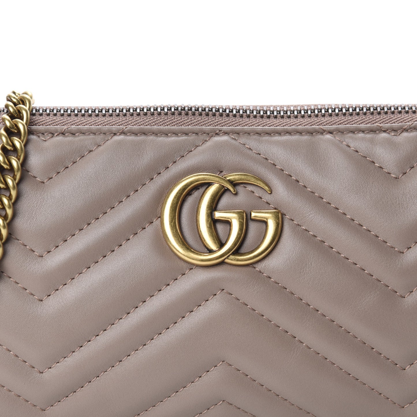 Calfskin Matelasse Mini GG Marmont Chain Bag Porcelain Rose