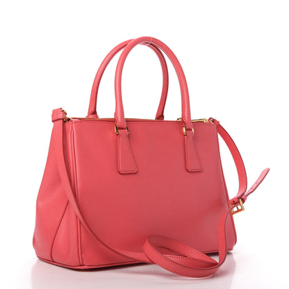 Prada Saffiano Small Galleria Double Zip Tote Fragola 3 of 10