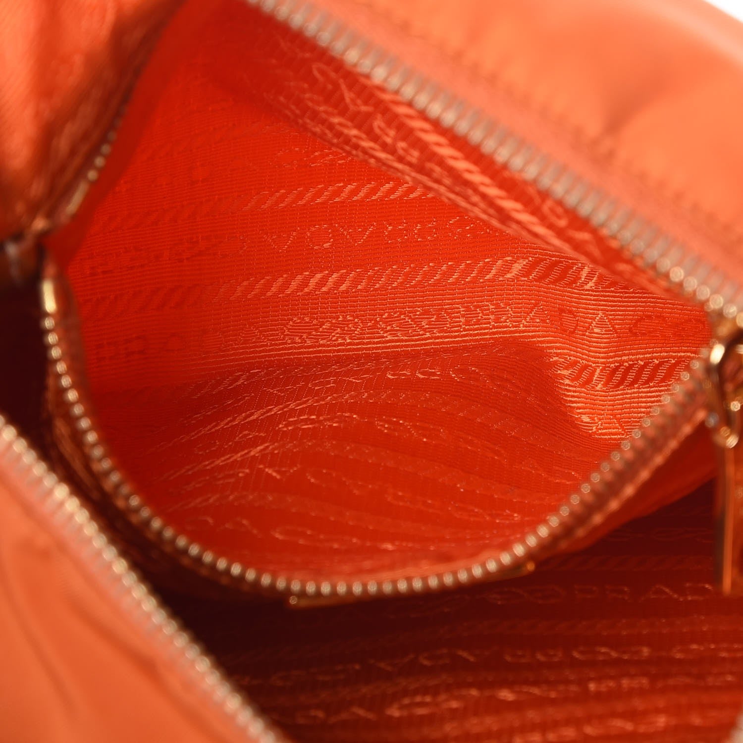 Prada Nylon Vela Flat Messenger Bag Papaya 6 of 13
