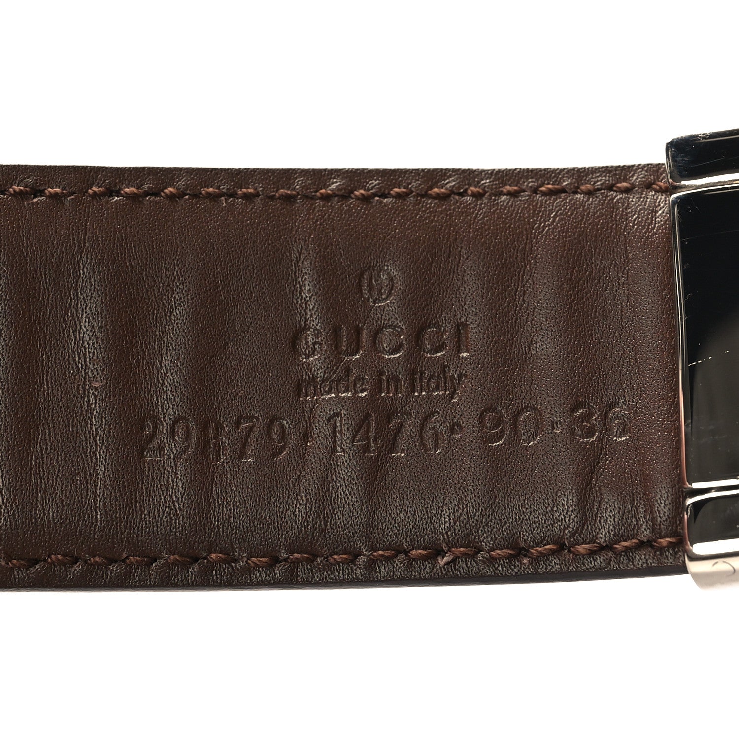Gucci Monogram Square Interlocking G Belt 90 36 Brown 5 of 5