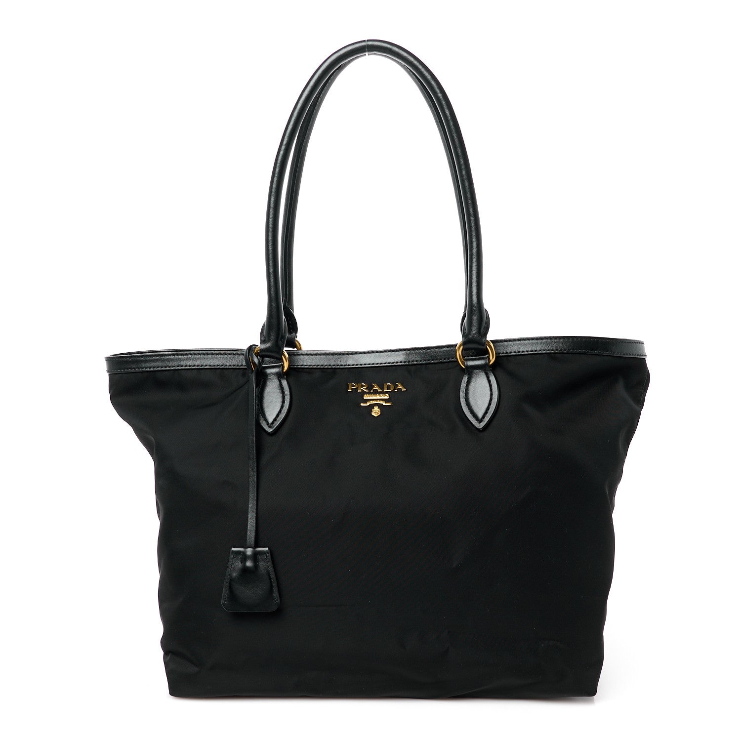 Prada Tessuto Nylon Soft Calf Shopping Tote Black 1 of 12