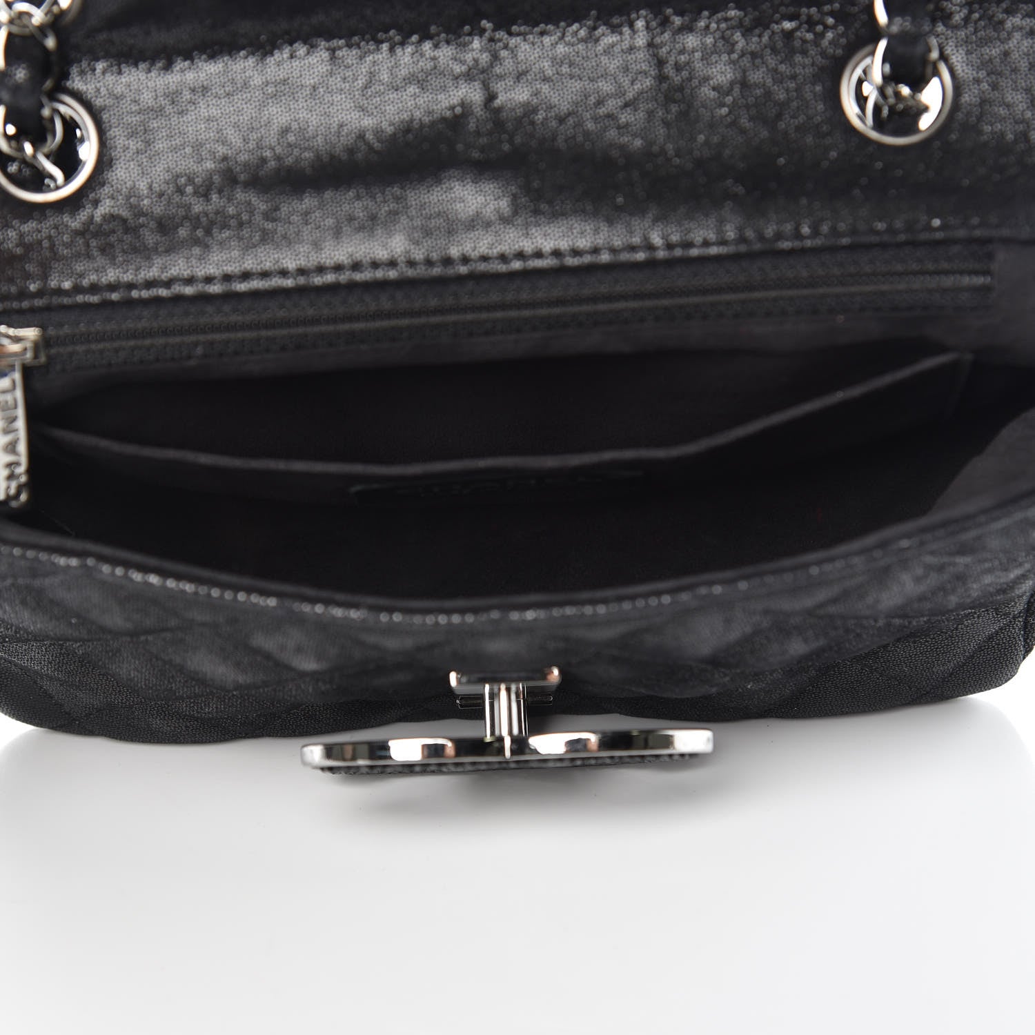Chanel Sequin Goatskin Crystal CC Mini Flap Black 5 of 12