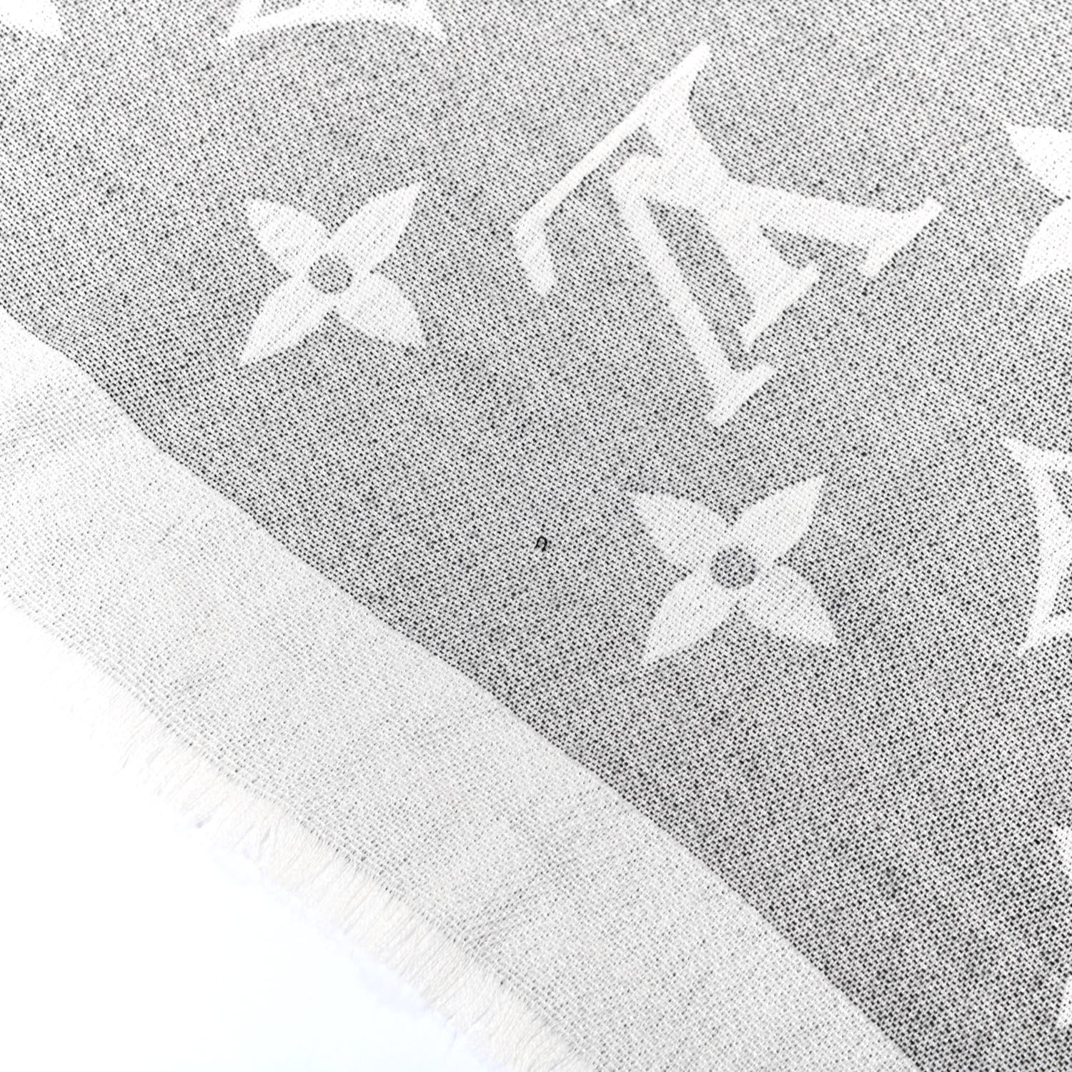 Louis Vuitton Cashmere Silk Monogram Giant Shawl Black 5 of 5