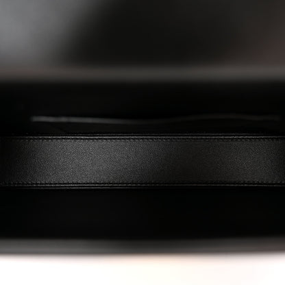 Celine Shiny Calfskin Triomphe Chain Box Bag Black 5 of 9