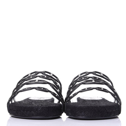 Hermes Nappa Ancone Espadrille Sandals 36 Black 2 of 10