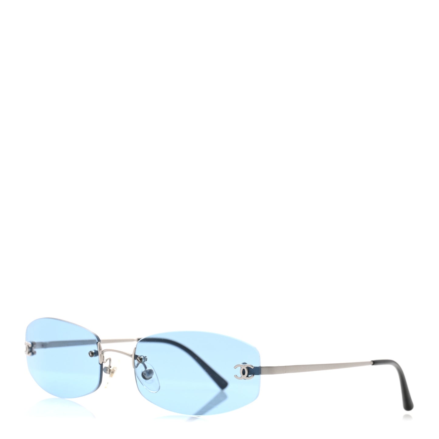 Metal Frameless Sunglasses 4002 Blue