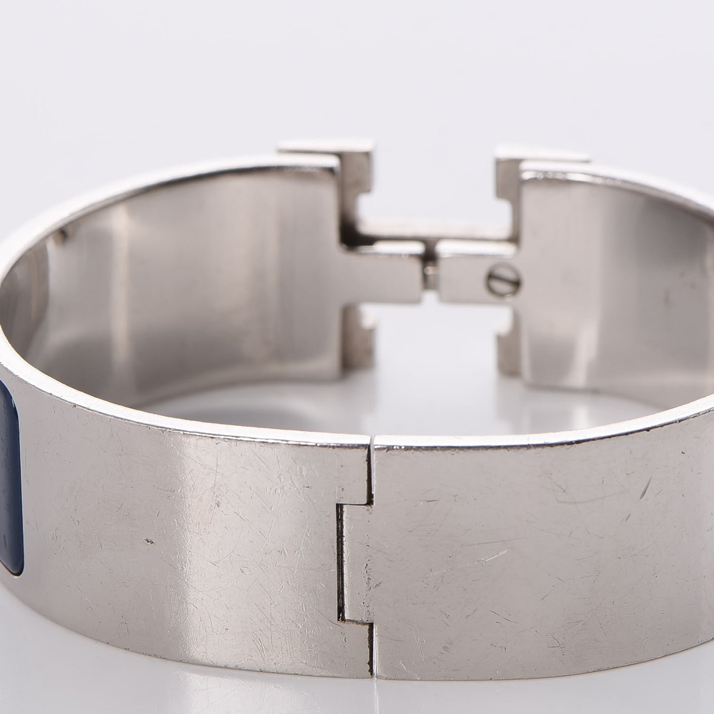 Enamel Wide Clic Clac H Bracelet GM Indigo