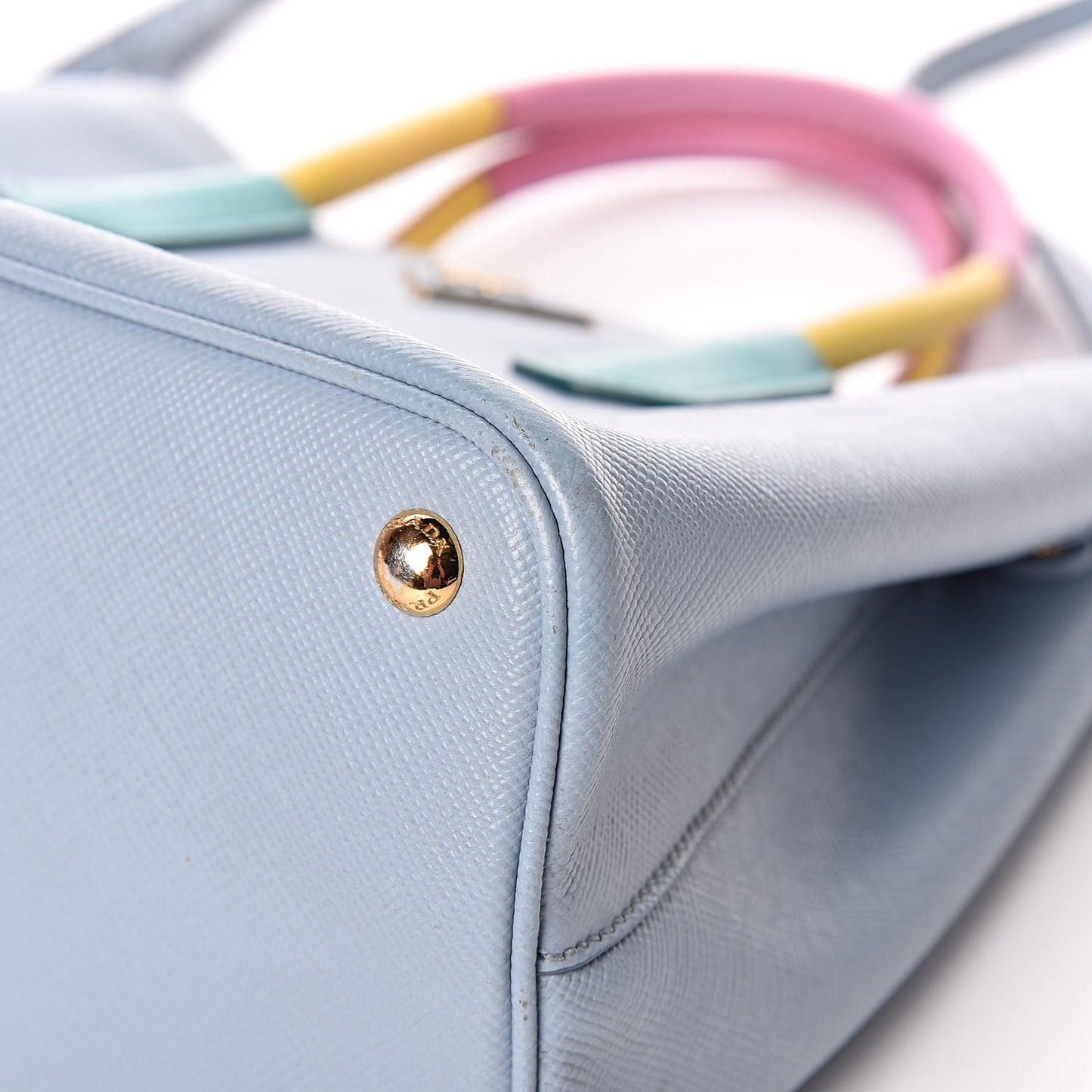 Saffiano Cuir Small Double Bag Astrale Giada Multicolor