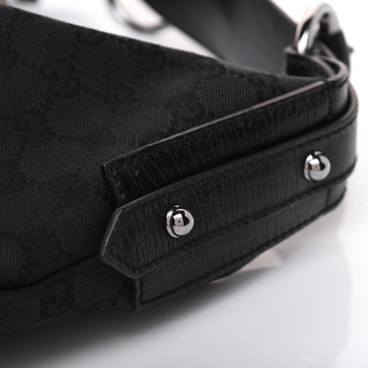 Gucci Monogram Medium Horsebit Chain Hobo Black 12 of 13