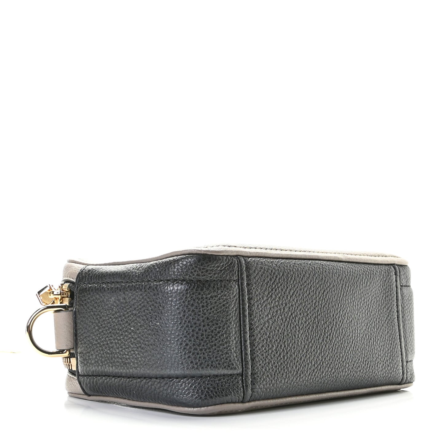 Calfskin Snapshot Double Zip Small Camera Bag Grey