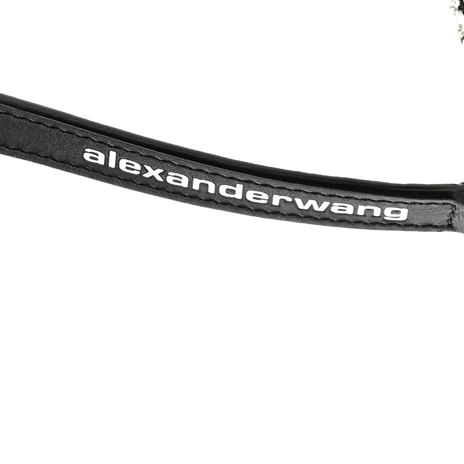 Alexander Wang Mesh Crystal Rhinestone Mini Heiress Pouch Black Silver 12 of 12