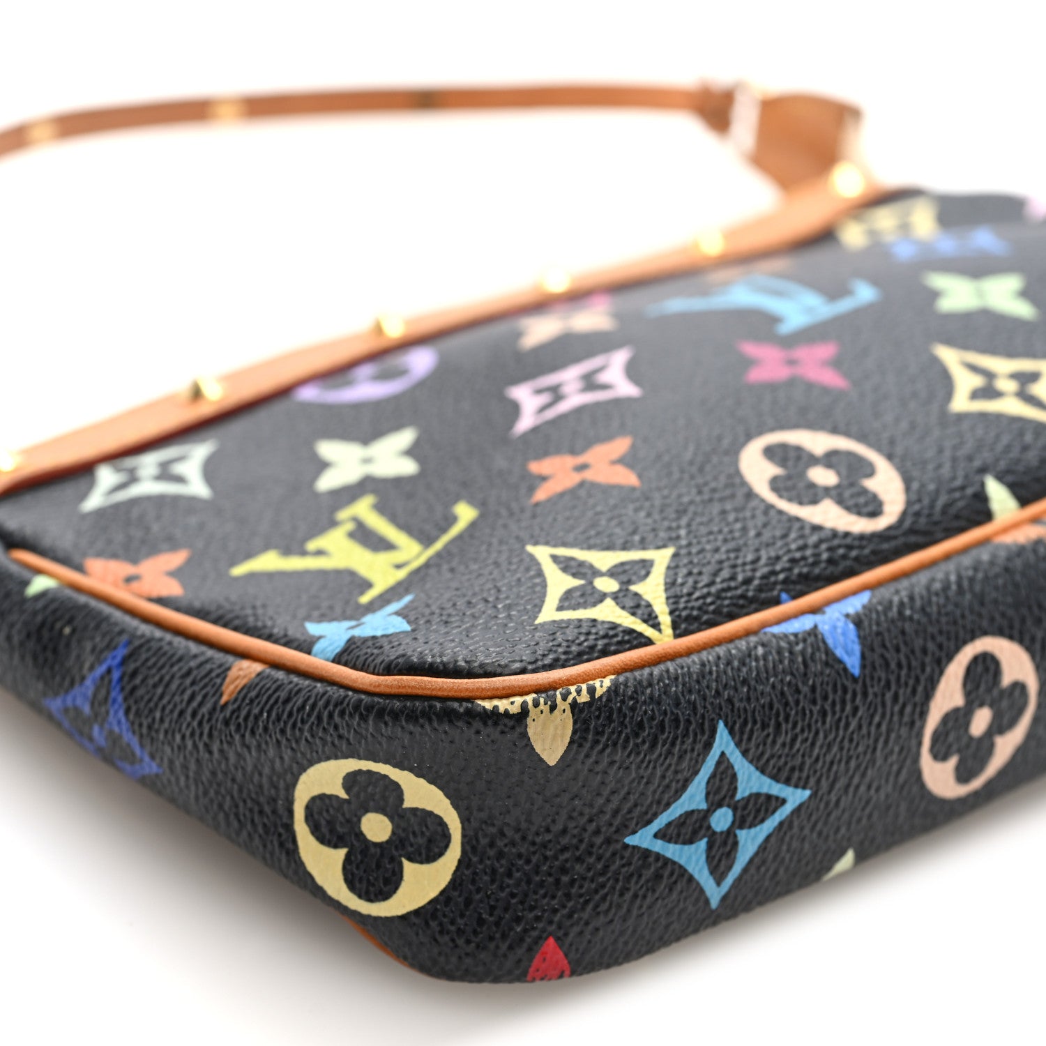 Louis Vuitton Monogram Multicolor Pochette Accessories Black 8 of 9