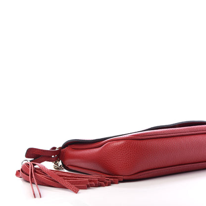 Gucci Pebbled Calfskin Medium Soho Flap Crossbody Vibrant Red 6 of 11